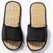 SANDALE EN PAILLE AVEC VELCRO NOIR I'm Green® DAMES